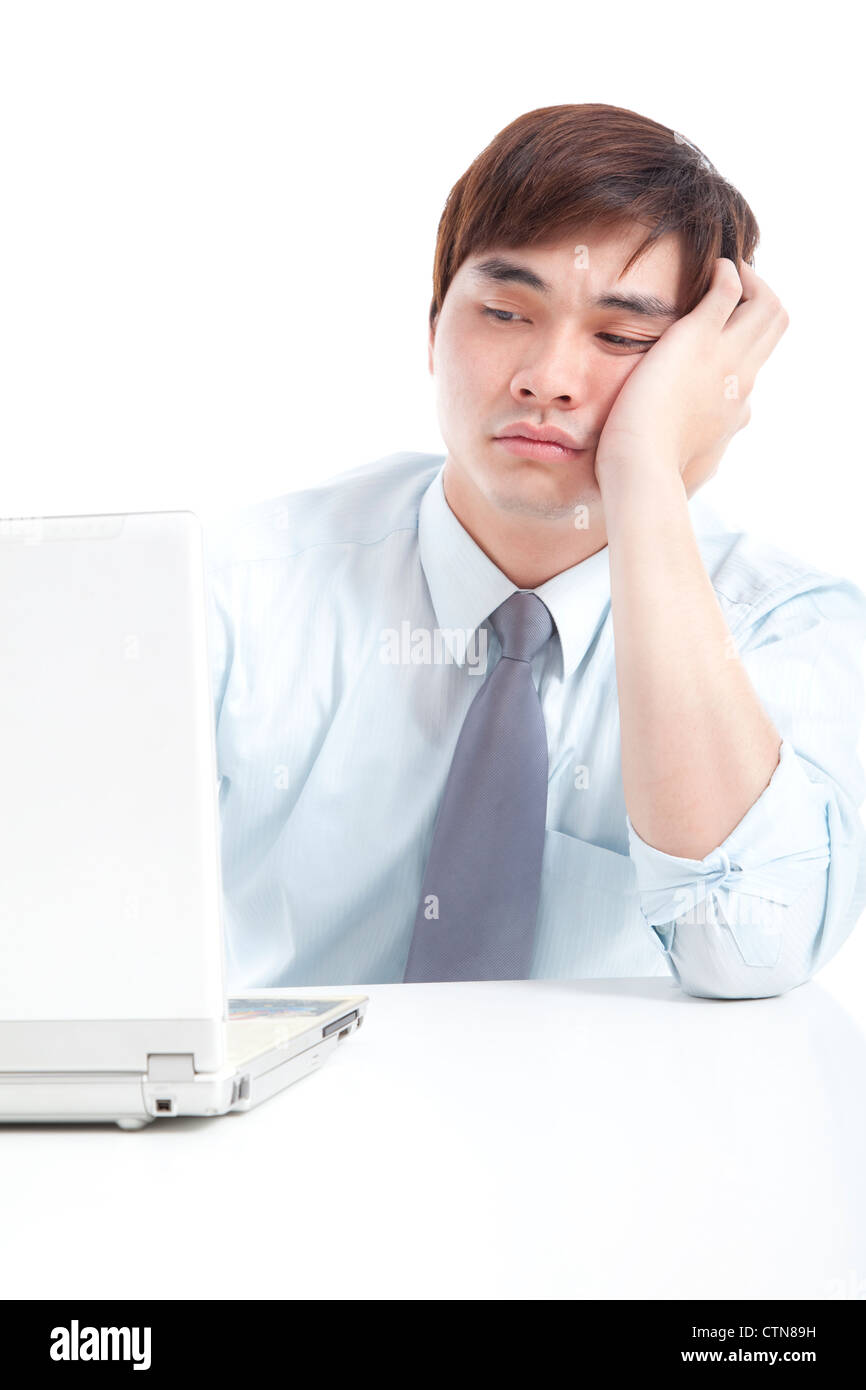 Imprenditore con lo stress Foto Stock