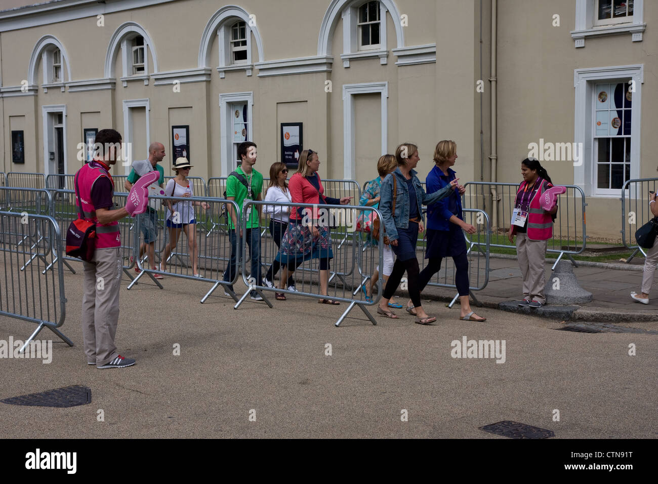 Ingresso Greenwich Venue olimpiche Foto Stock