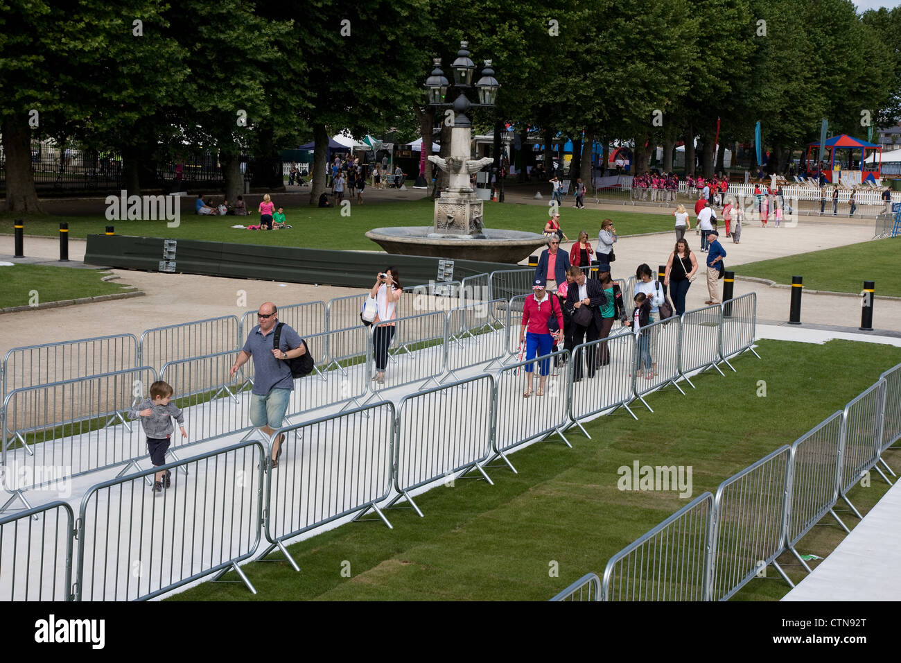 Ingresso Greenwich Venue olimpiche Foto Stock