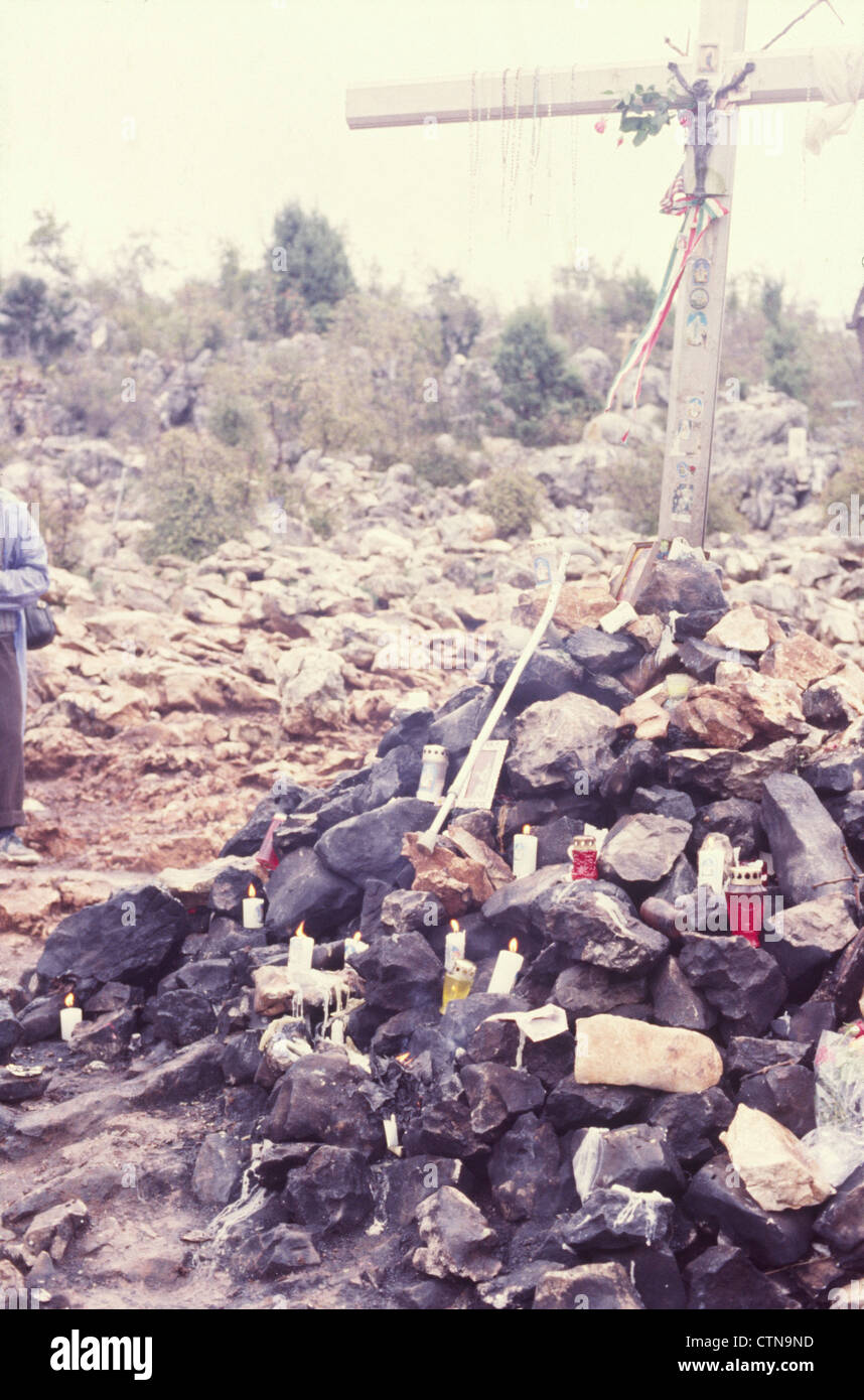 Medjugorje, un villaggio in Erzegovina dove era apparsa la Madonna. Ottobre 1988, archiviazione di fotografie. Foto Stock