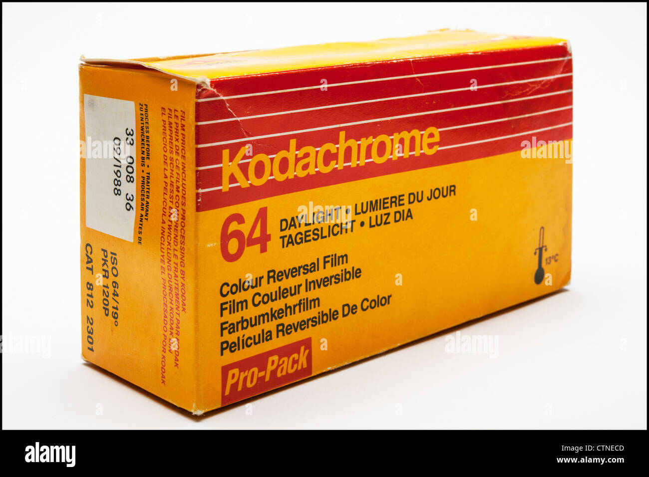 Confezione vintage di 5 pellicole fotografiche Kodachrome 120 Foto Stock