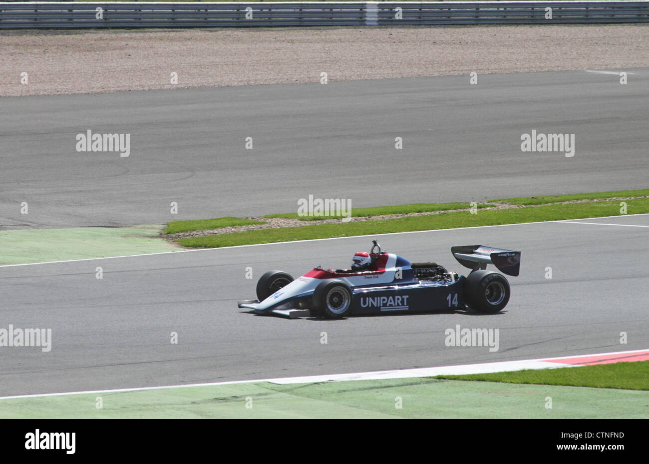 1980 Ensign N180 azionato da Simon pesce al Daily Express del Trofeo Internazionale per Grand Prix Masters Silverstone Classic 2012 Foto Stock