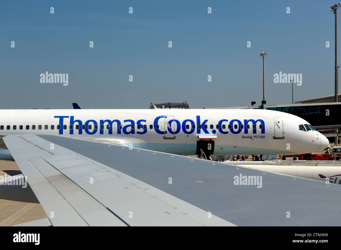 Thomas cook.com airbus Boeing 757-200 Mahon Minorca spagna Foto Stock