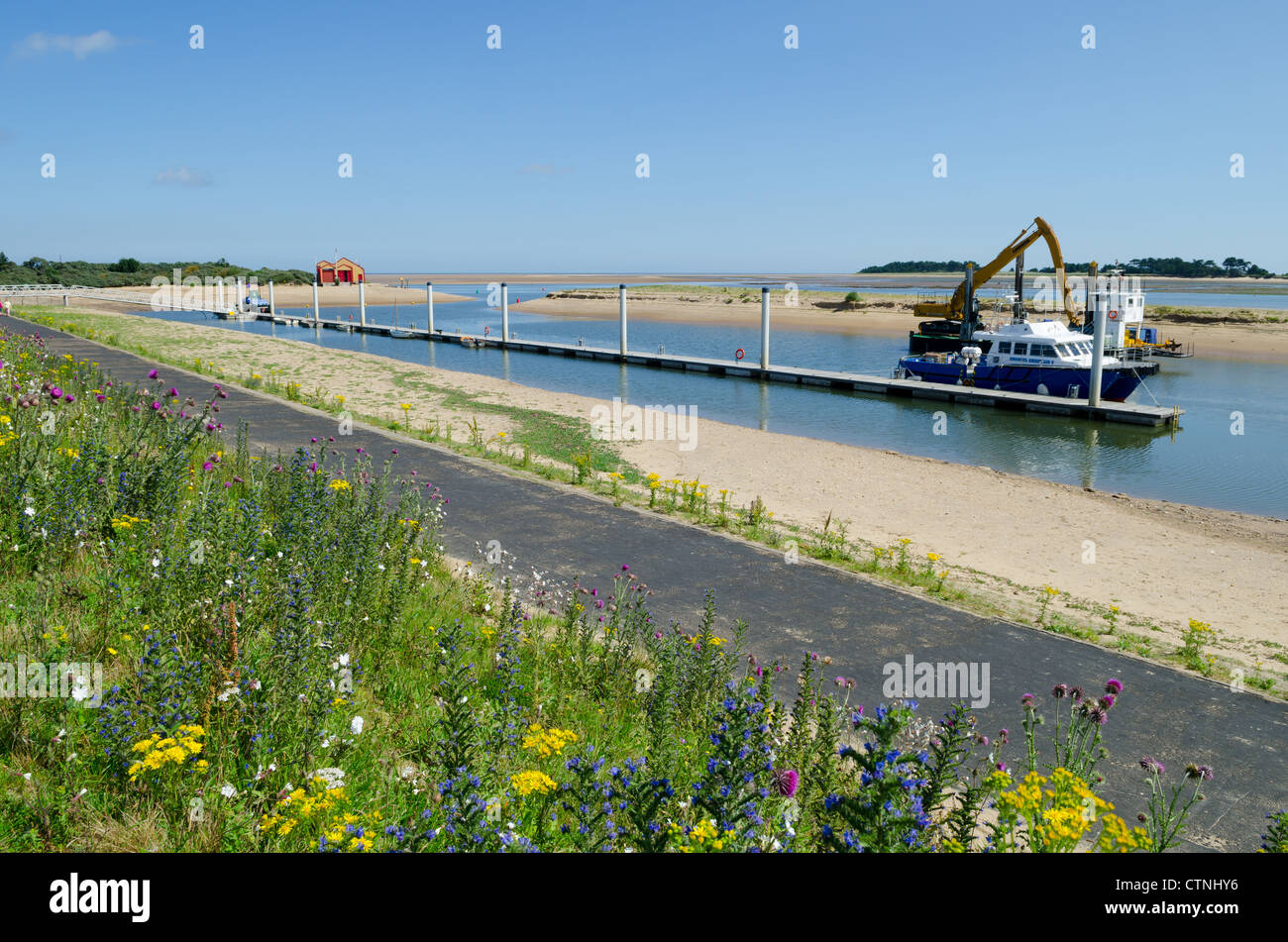 Pozzetti North Norfolk REGNO UNITO Wind Farm Support Foto Stock