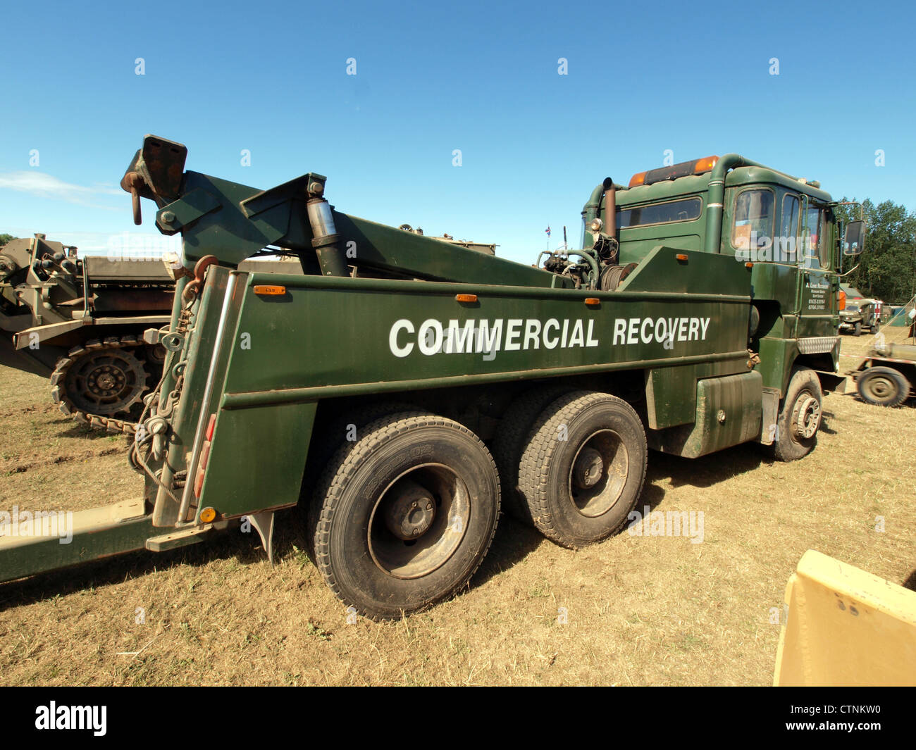 Lo Scammell Crusader è un veicolo militare di recupero pesante britannico, progettato per trasportare e recuperare macchinari e veicoli pesanti dal campo di battaglia. È stato utilizzato in varie operazioni militari per sostenere le missioni di recupero. Foto Stock
