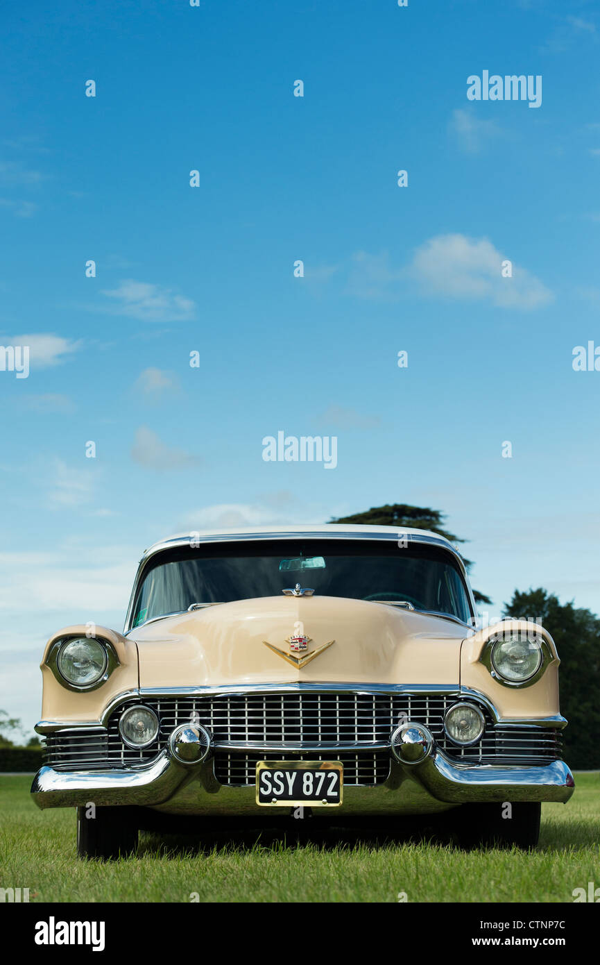 1954 Cadillac. Classic American car contro il cielo blu Foto Stock