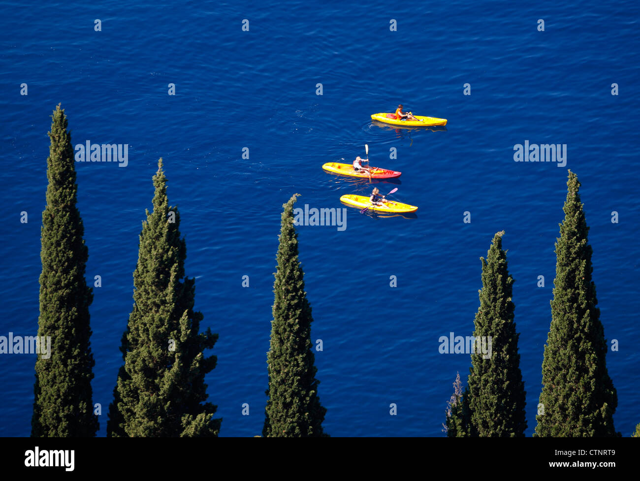 Il kayak vicino a Dubrovnik Foto Stock