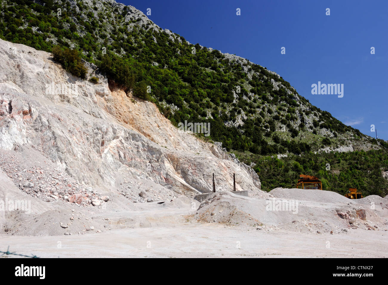 Italia, Basilicata, Parco Nazionale del Pollino, Latronico, Monte Alpi, cava di marmo Foto Stock