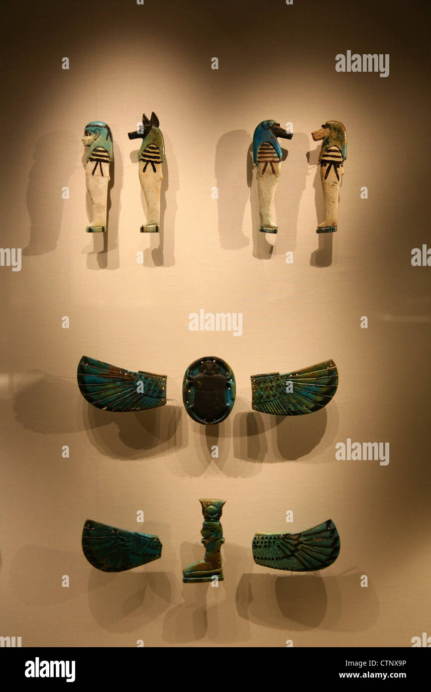 Reperti egizi al Museo Gulbenkian Gallery di Lisbona - Portogallo Foto Stock