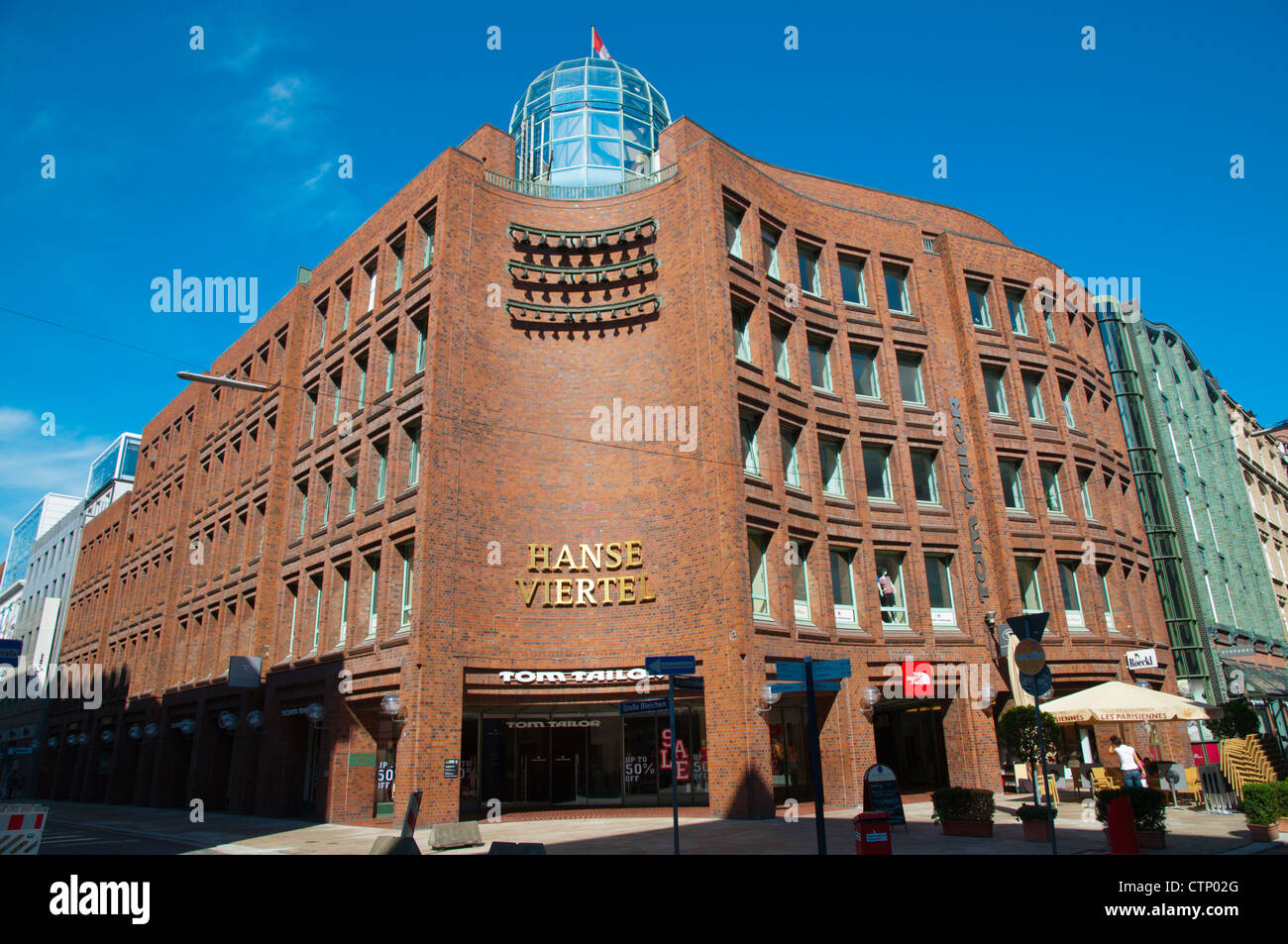 Hanse-Viertel shopping center Mitte centro di Amburgo Germania Europa Foto Stock