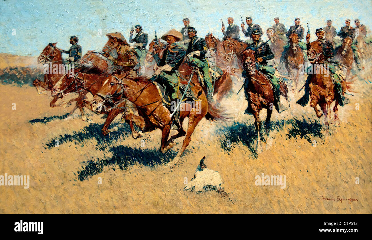 Sulla pianura meridionale 1907 Frederic Remington American Stati Uniti d'America Foto Stock