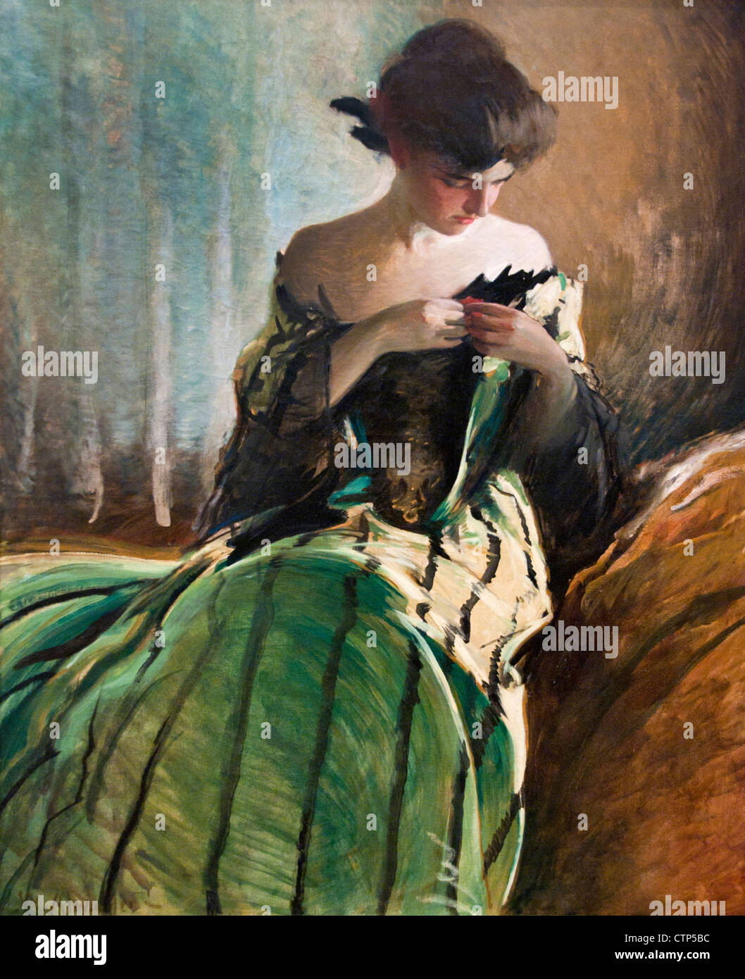 Studio in nero e verde 1906 John White Alexander American Stati Uniti d'America Foto Stock