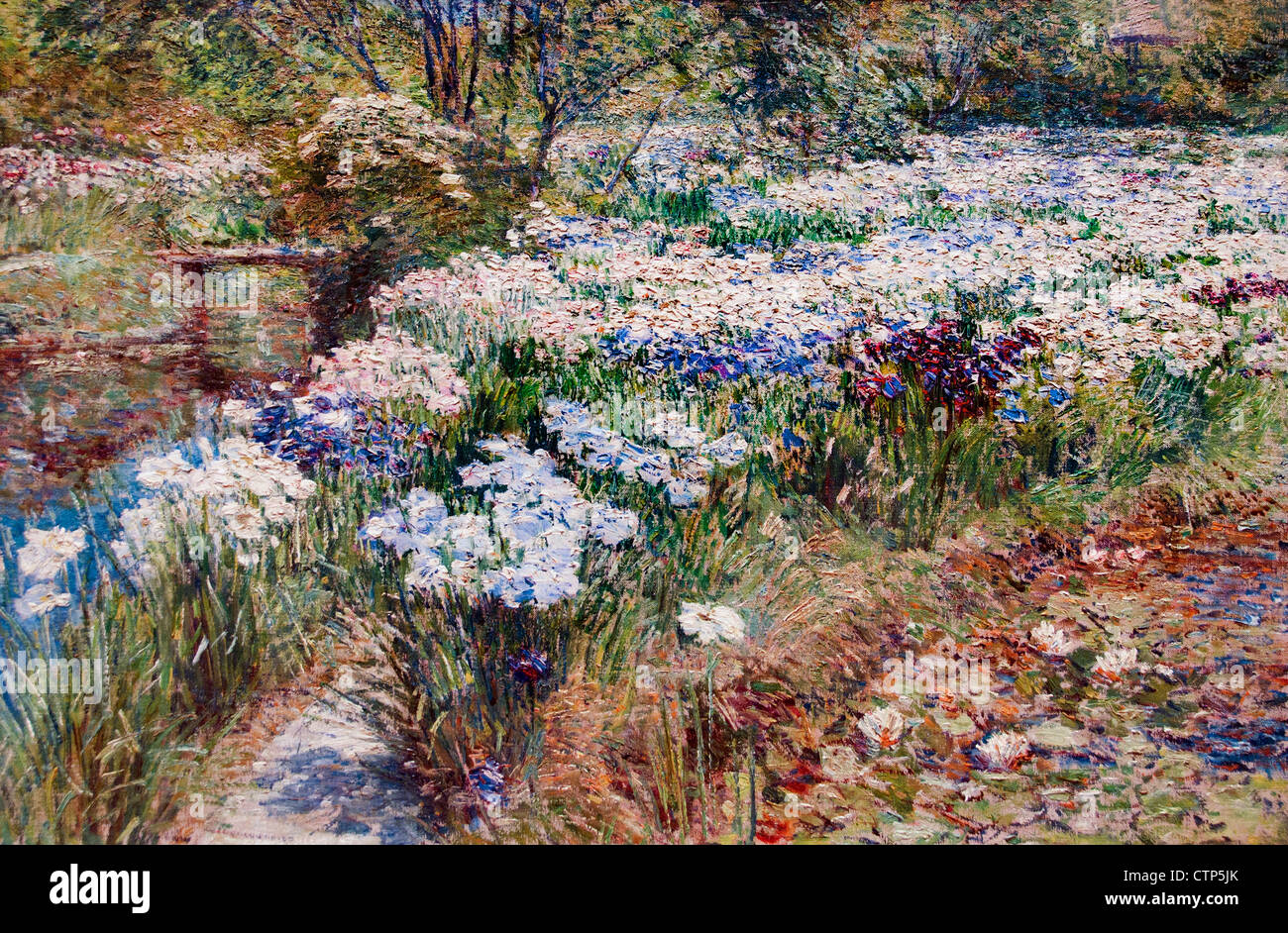 Il giardino di acqua 1909 Bambino Hassam American Stati Uniti d'America Foto Stock
