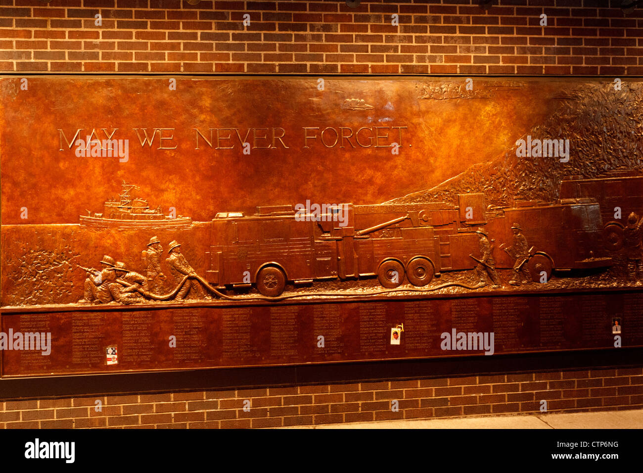 Parete vicino il WTC (ground zero) memorial Foto Stock