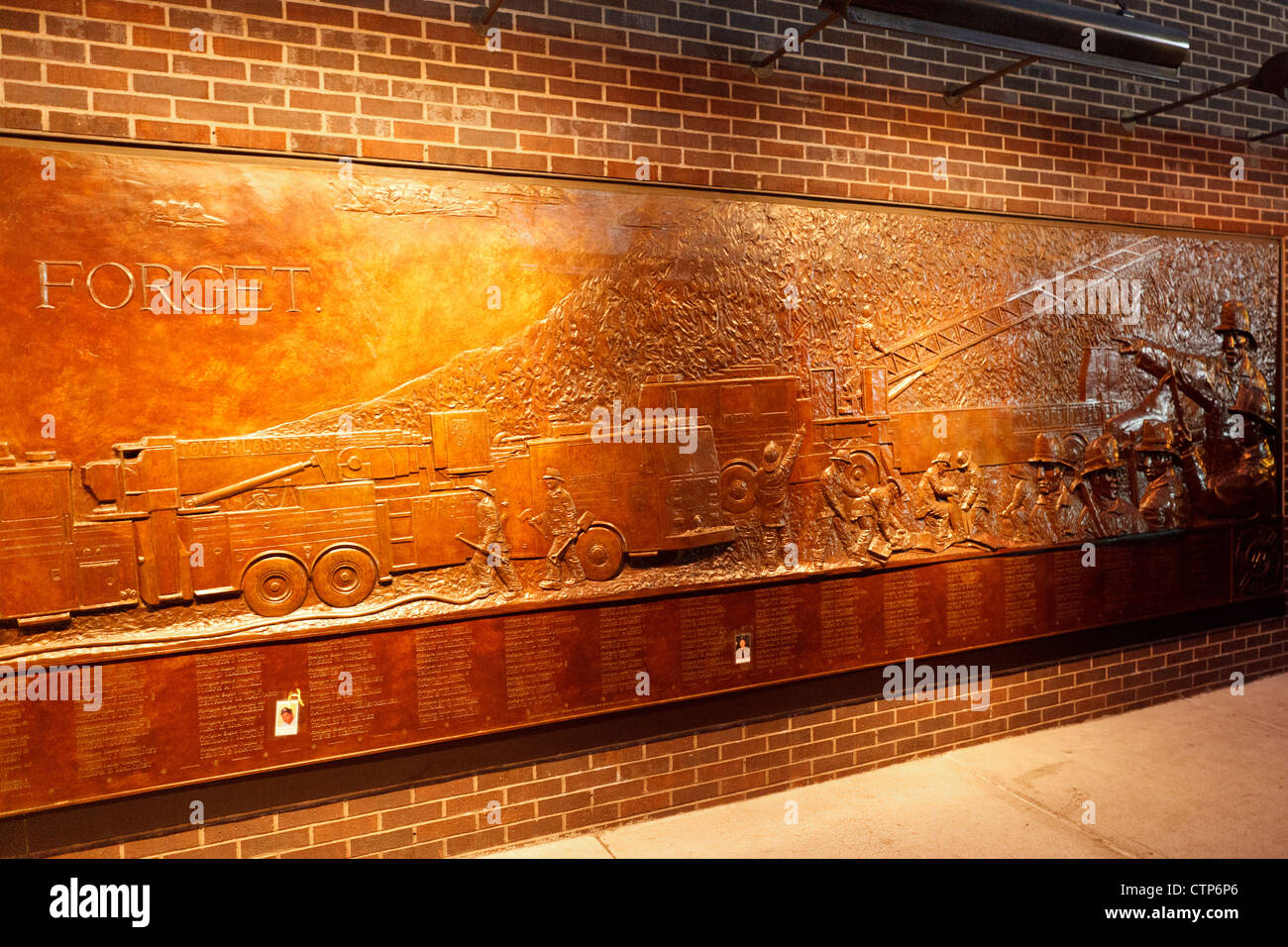 Parete vicino il WTC (ground zero) memorial Foto Stock