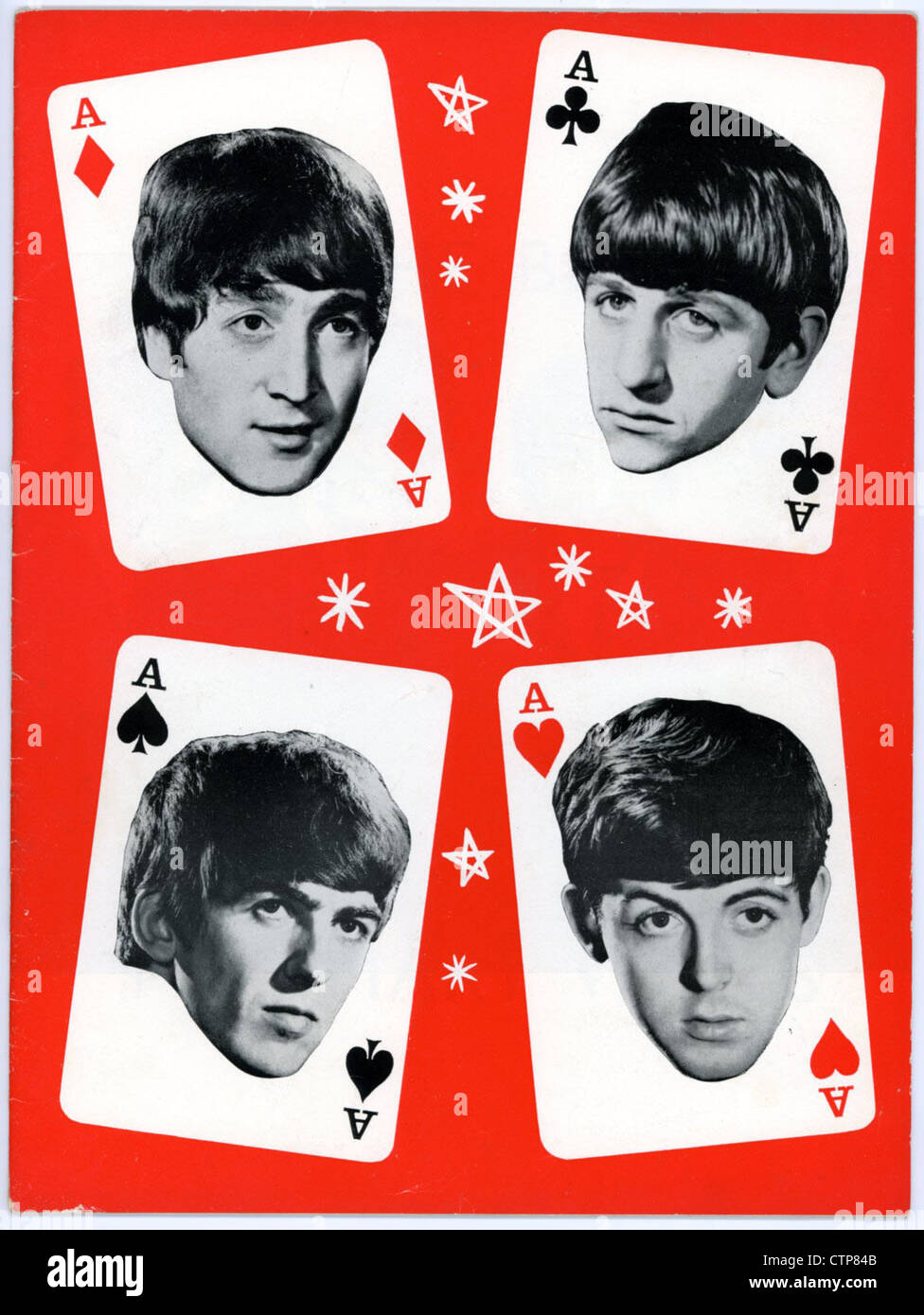 001064 - i Beatles e Maria pozzetti Ottobre/Novembre 1964 Programma del Tour Foto Stock