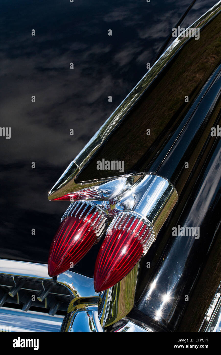 1959 Cadillac Sedan deville. Sharp pinna di coda con doppio bullet luci di coda Foto Stock