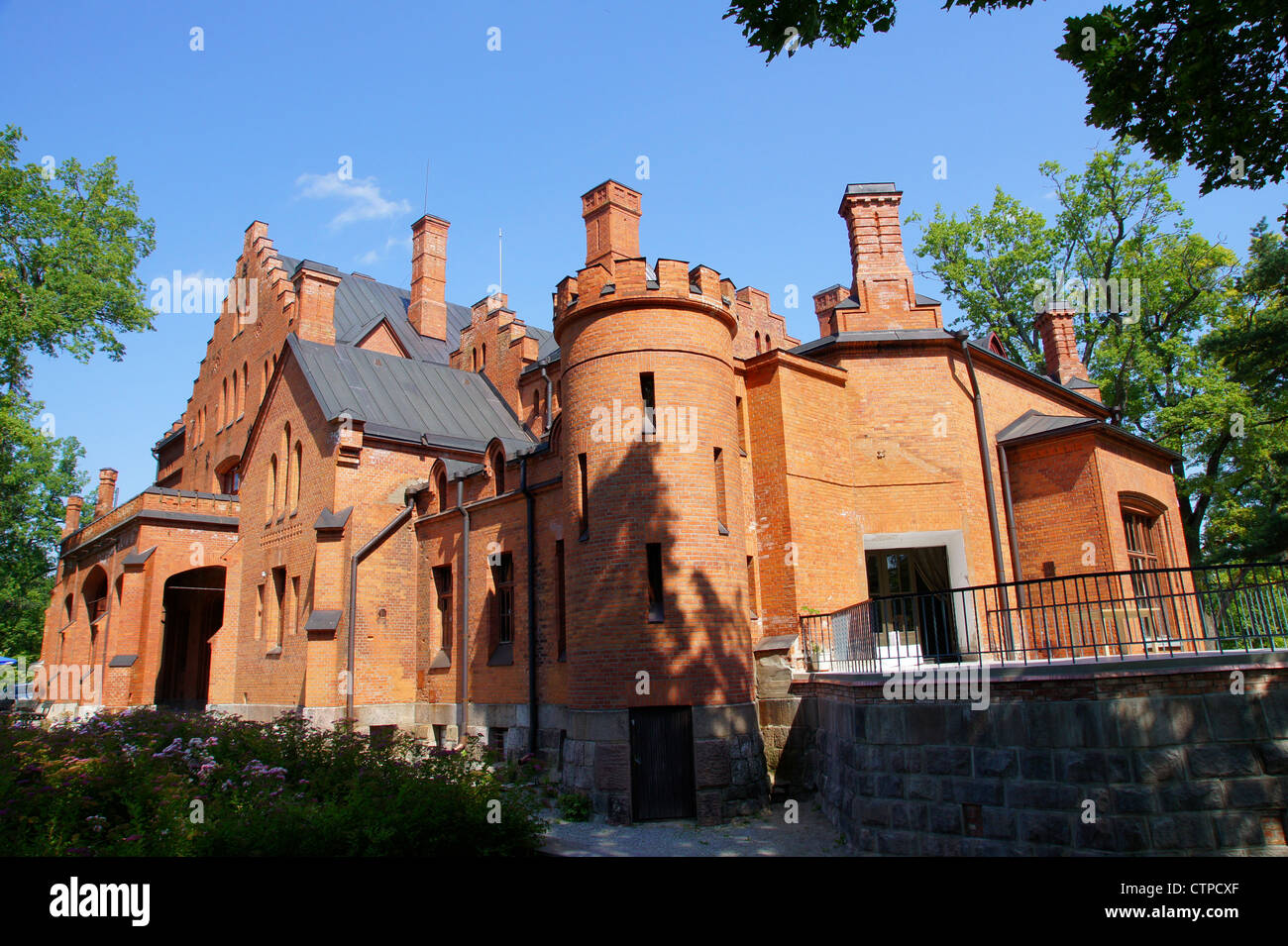 Il castello nel sud dell'Estonia. Sangaate Foto Stock