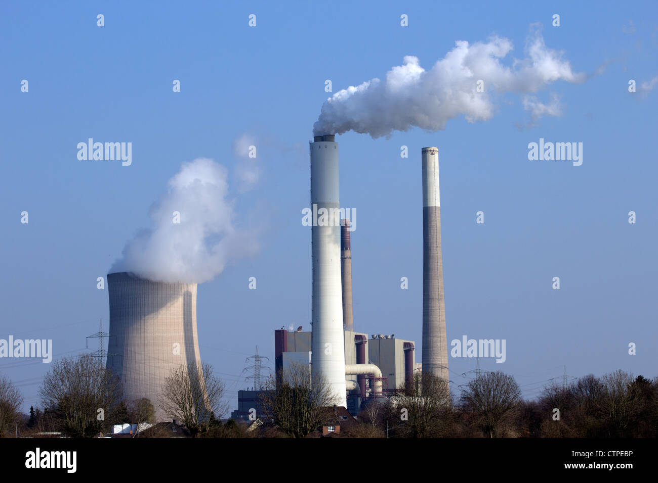 Brown impianto di carbone in Germania Foto Stock