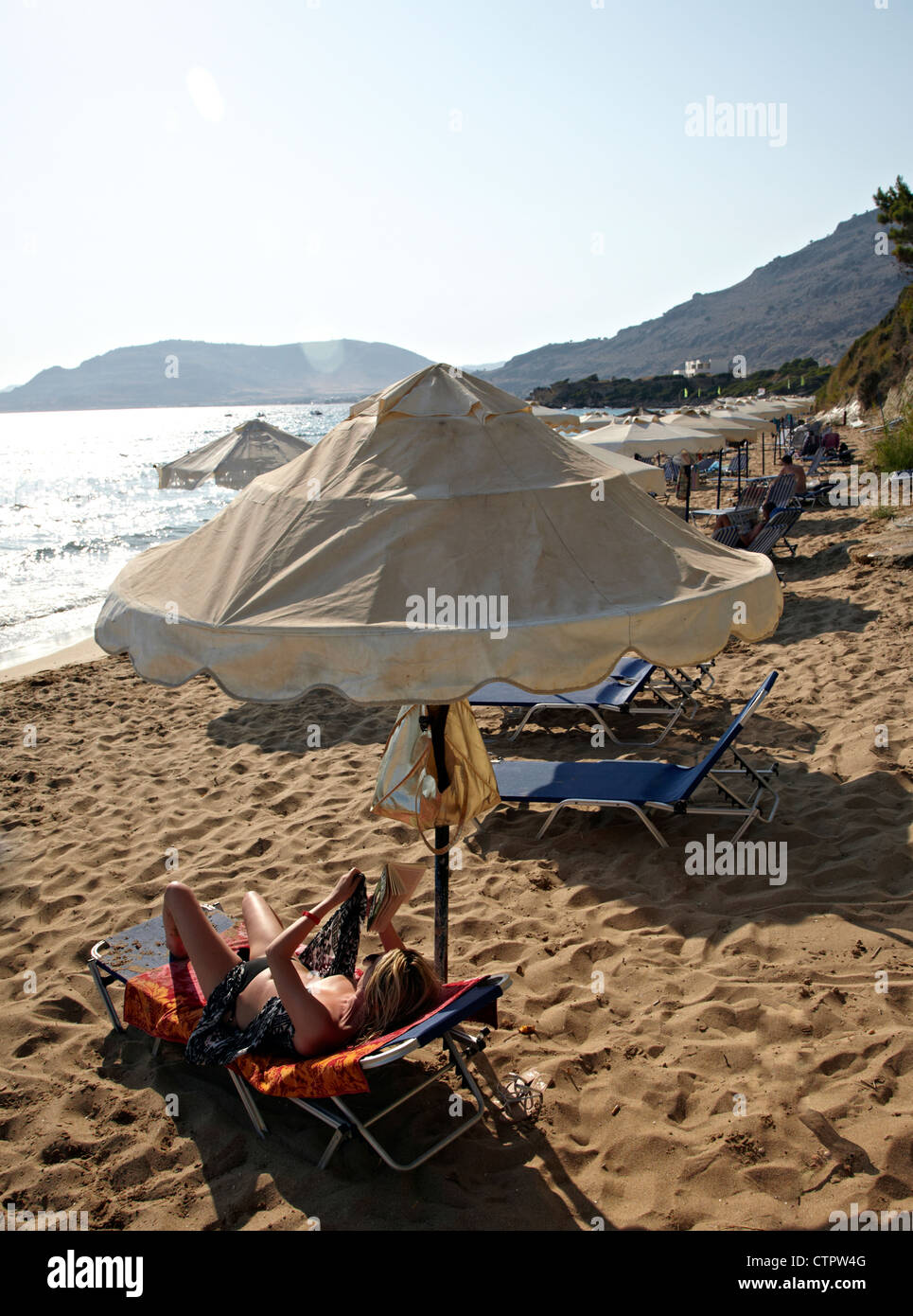 Pantina Pefcos Beach Rhodes isole Greche - Grecia Foto Stock