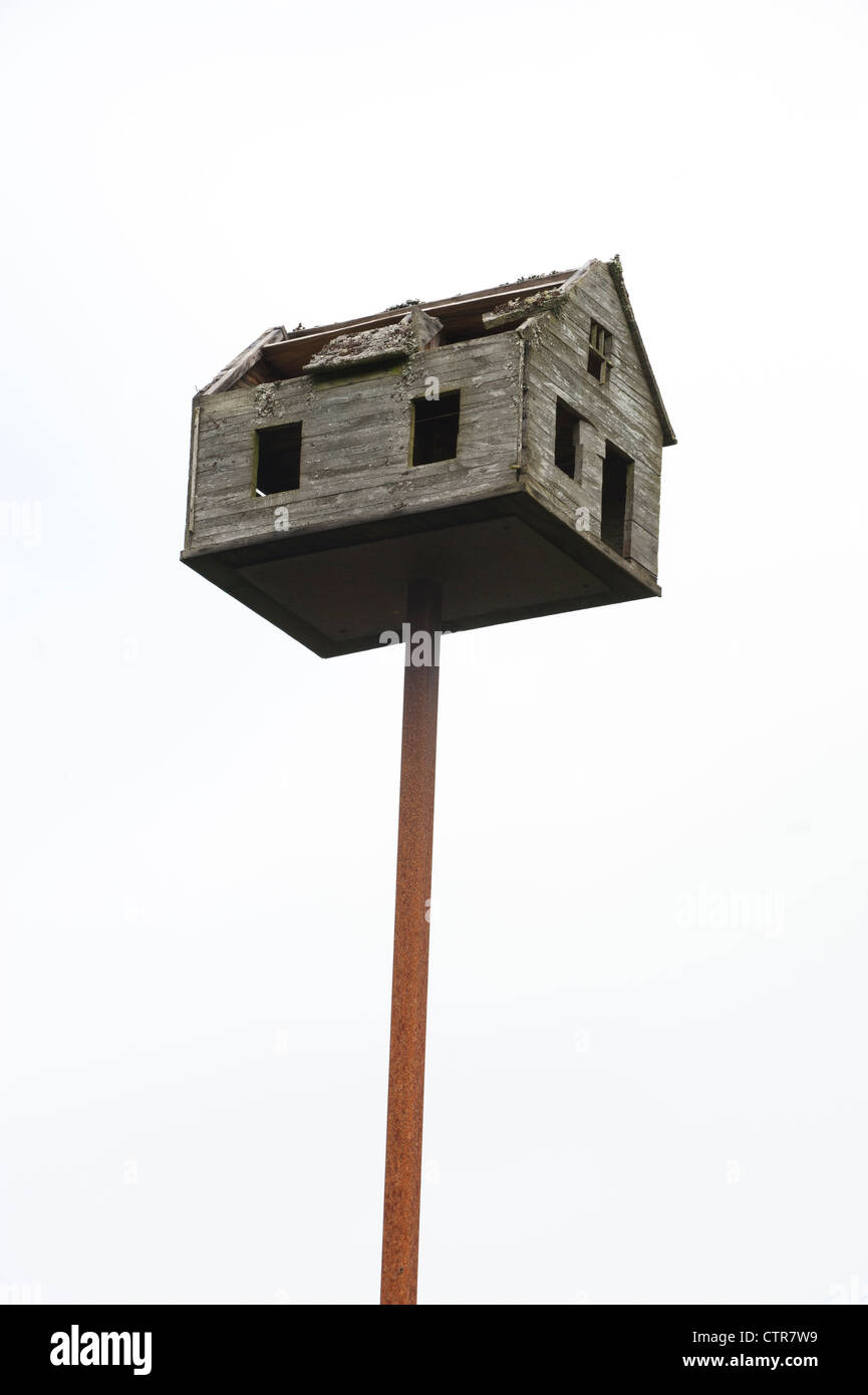 Casa la scultura a Lake Vyrnwy Foto Stock