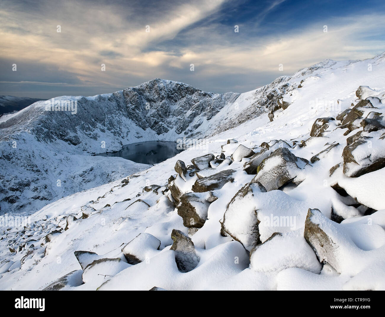 Cadair Idris in inverno Foto Stock
