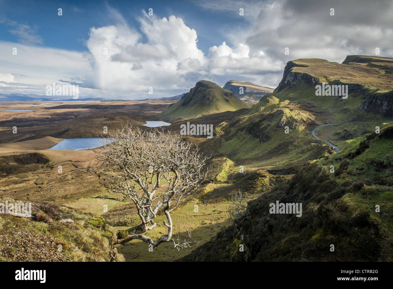 La Quiraing, Isola di Skye in Scozia Foto Stock