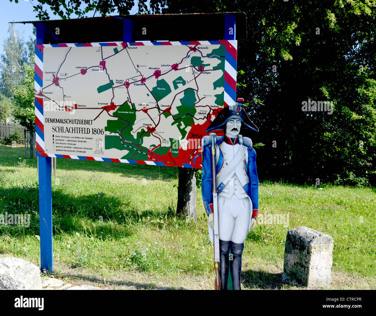 Campo di Battaglia di Jena e Auerstedt, Schlachtfeld bei Jena Foto Stock