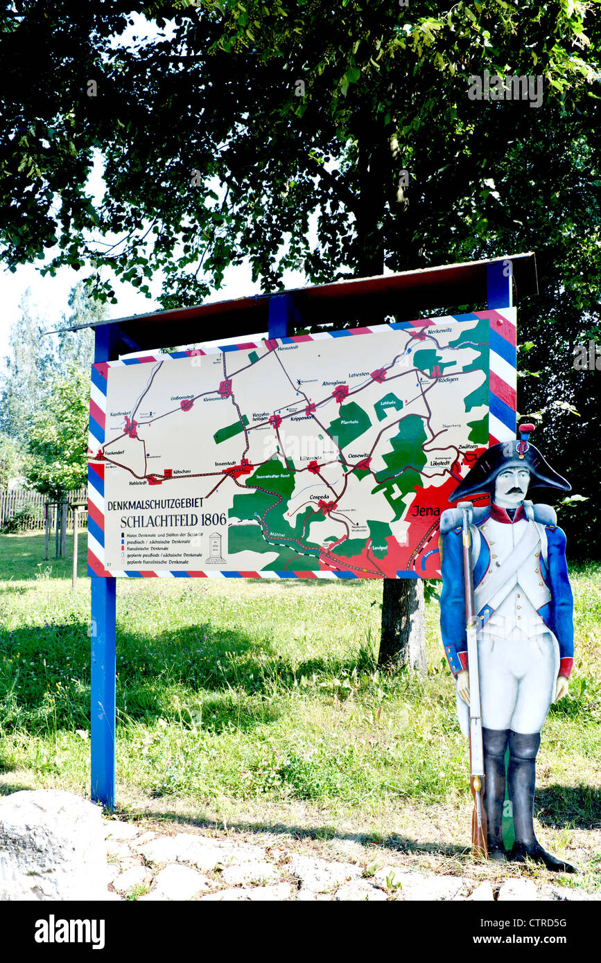 Campo di Battaglia di Jena e Auerstedt, Schlachtfeld bei Jena Foto Stock