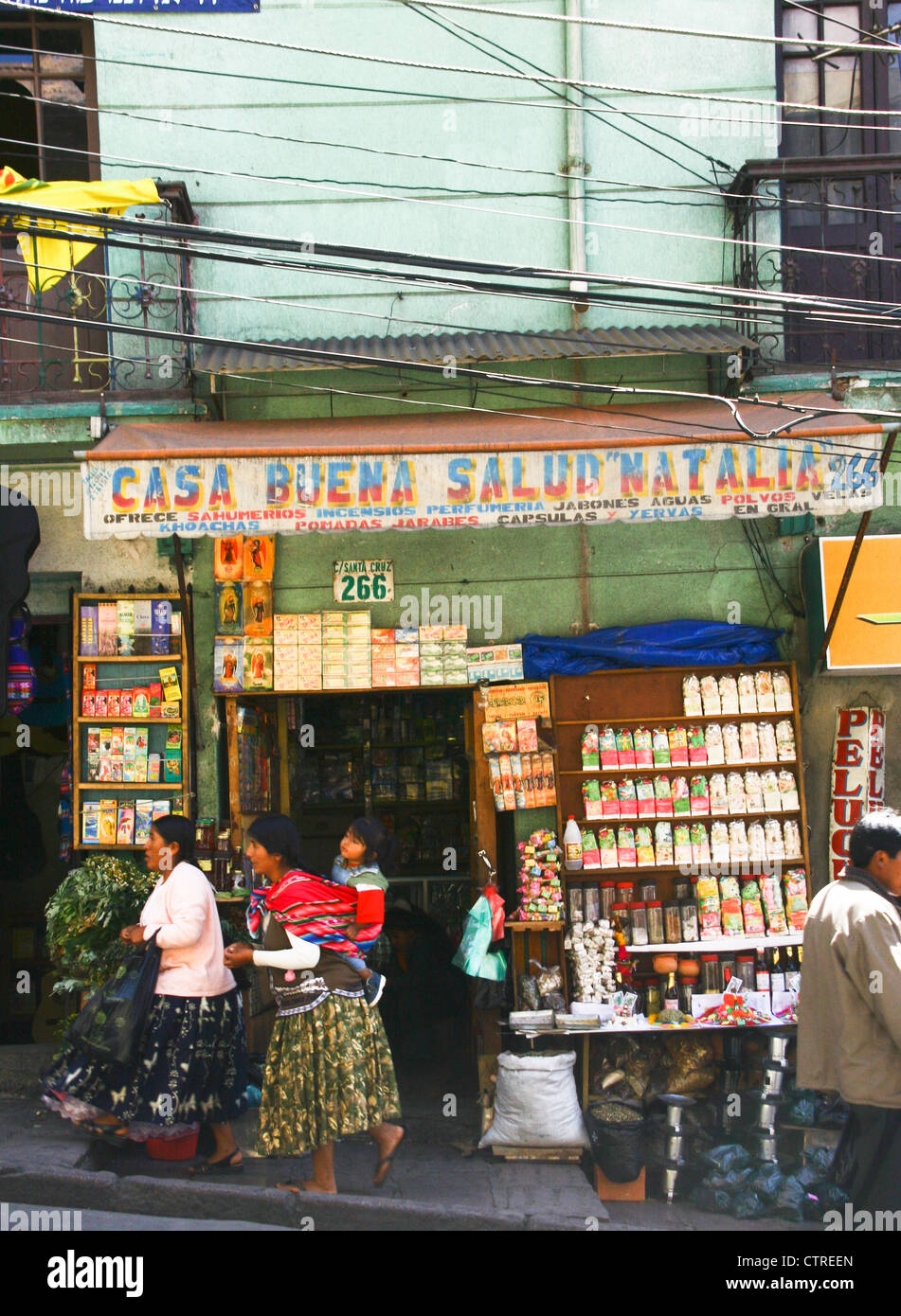 Il Mercado de Brujas - Mercato delle streghe, La Paz, Bolivia Foto Stock