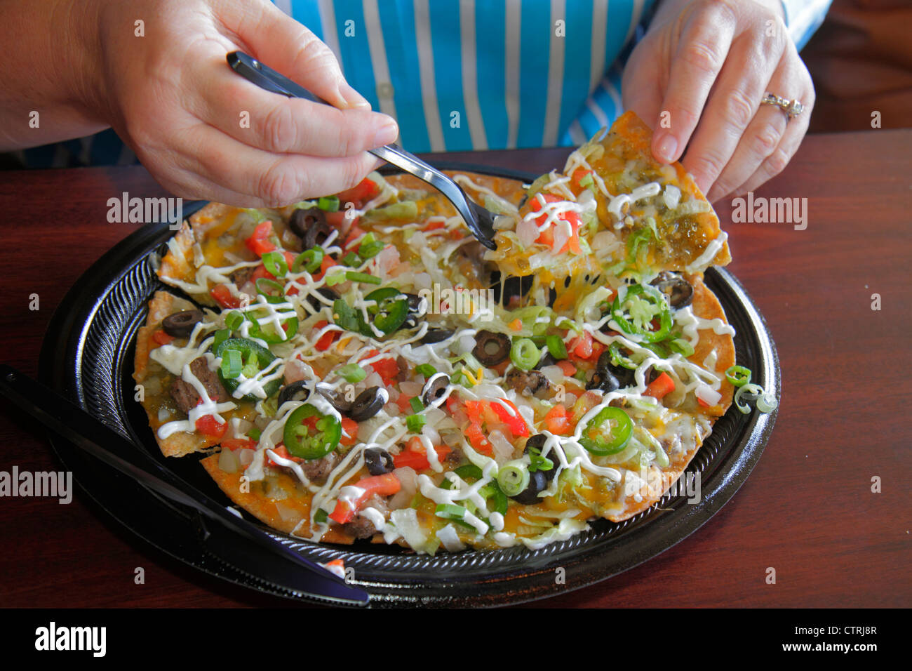 Naples Florida,Tijuana Flats,Tex Mex food,ristorante ristoranti ristorazione caffè bistrot,interni interni,arredamento,interior design,Mexica Foto Stock