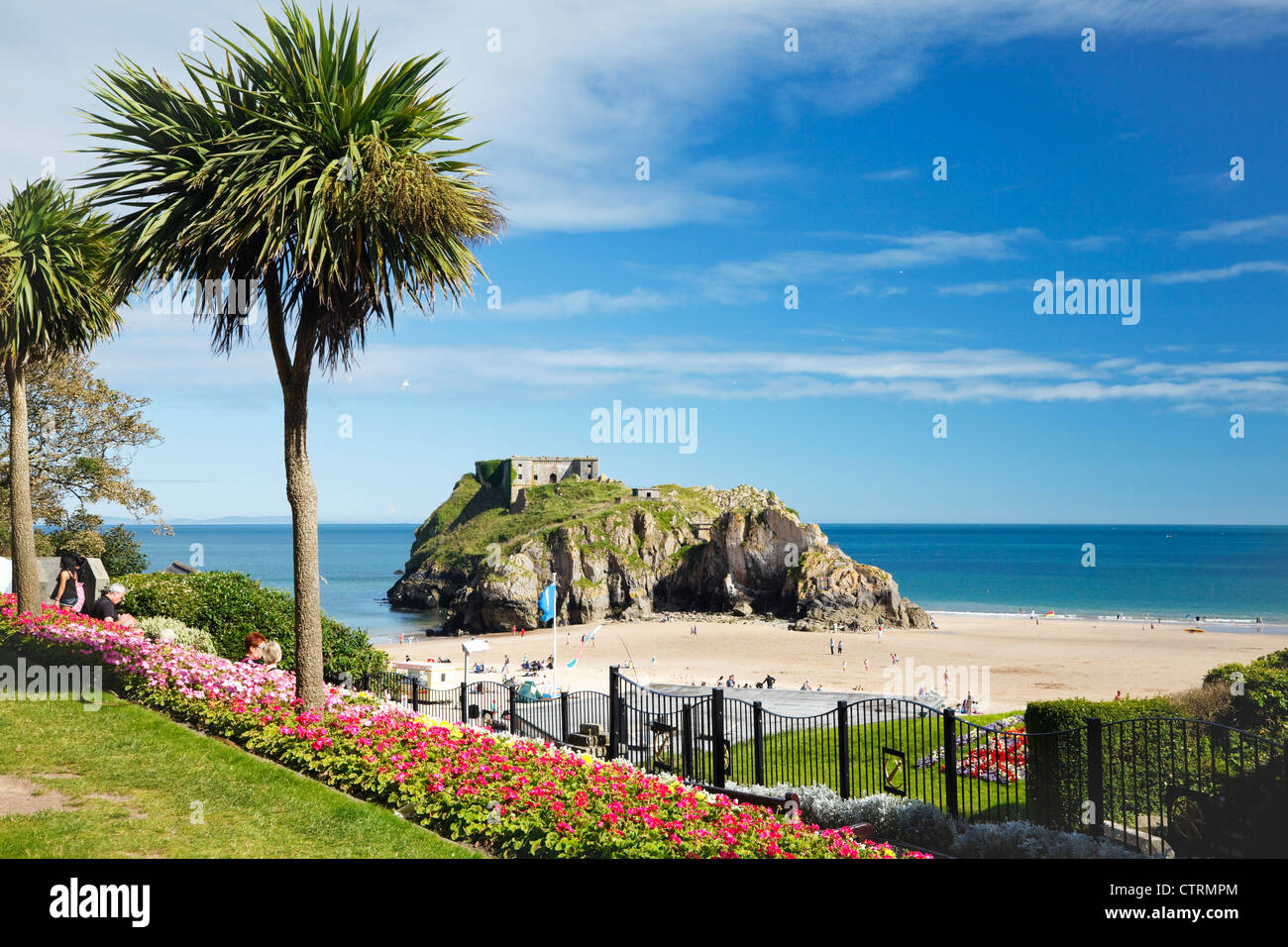 St Catherines Fort, Tenby, Pembrokeshire, Galles Foto Stock