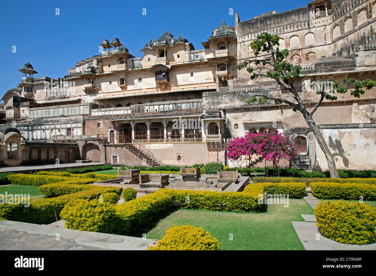 Giardino di Bundi Palace, Rajasthan, India Foto Stock