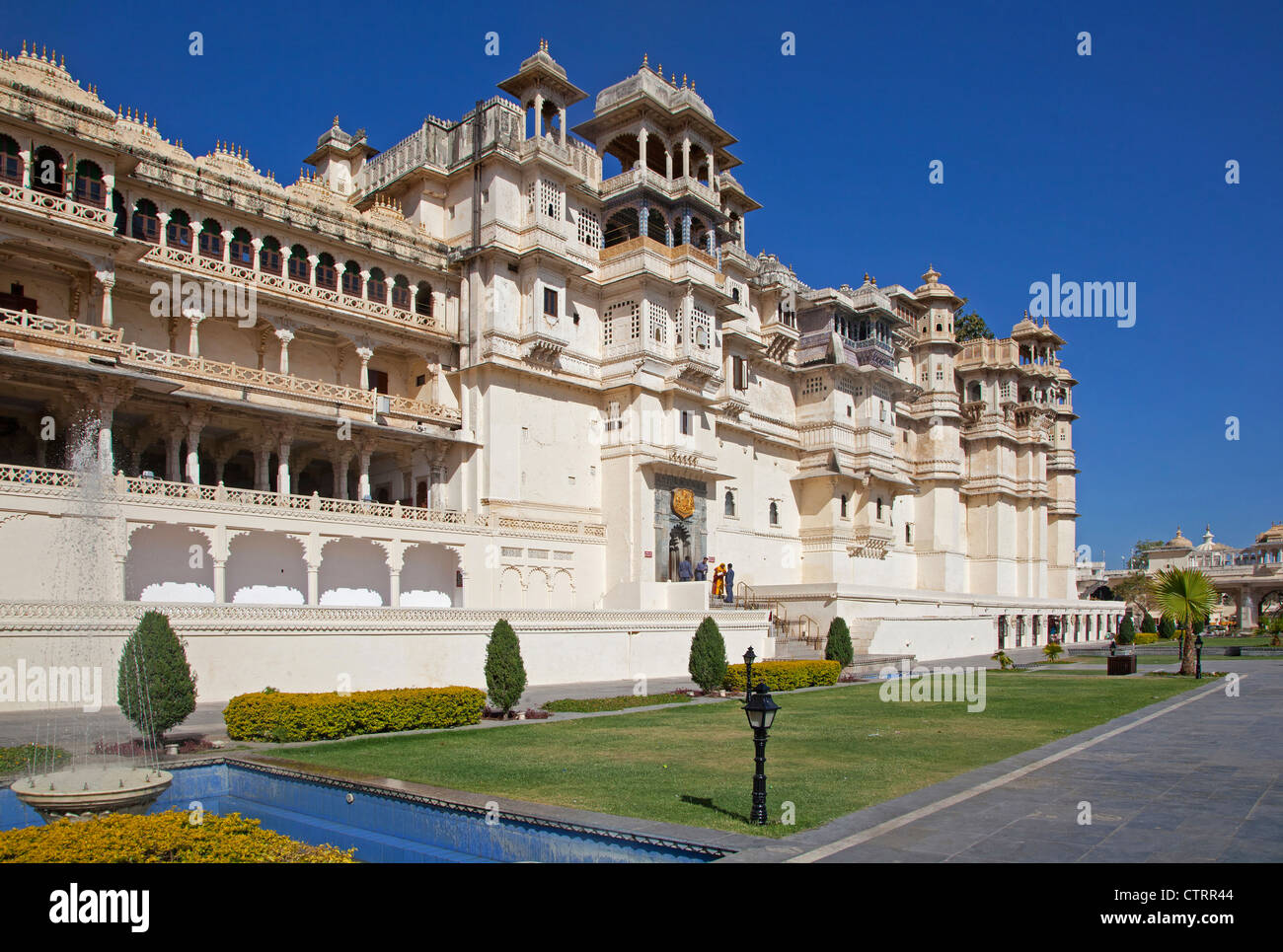 Il palazzo della città in Udaipur, Rajasthan, India Foto Stock
