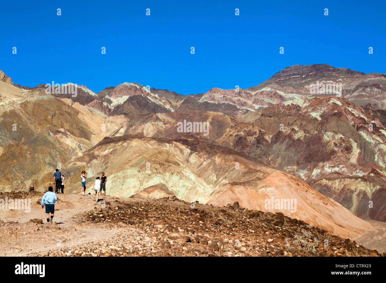 Artisti tavolozza, Death Valley, California, Stati Uniti d'America, Foto Stock
