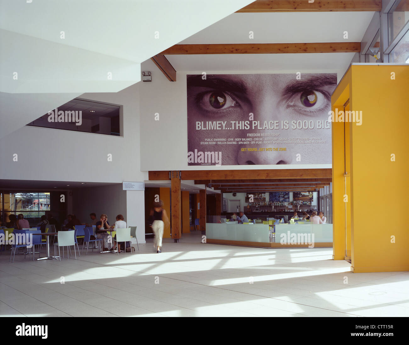 Beaulejour centro sportivo nel complesso di ingresso al cafe Foto Stock