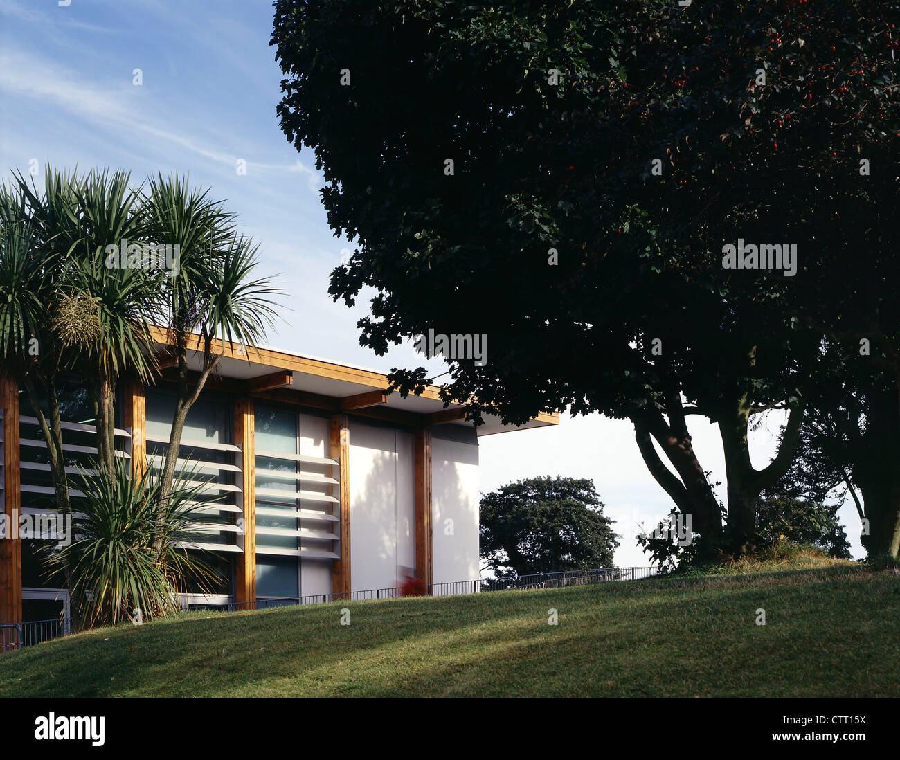 Beaulejour centro sportivo esterno con struttura ad albero per campo di calcio Foto Stock