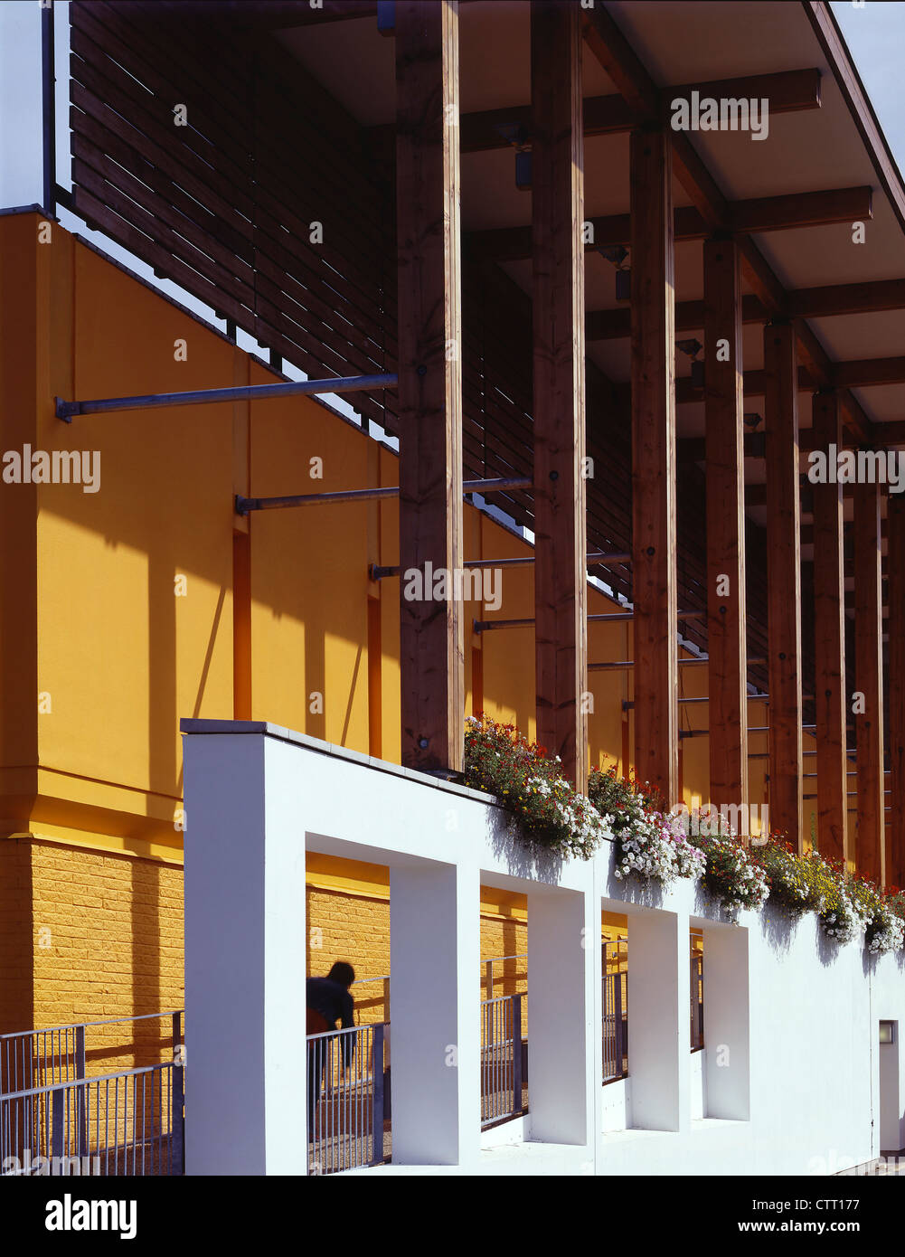 Beaulejour sports center view fino la passerella Foto Stock