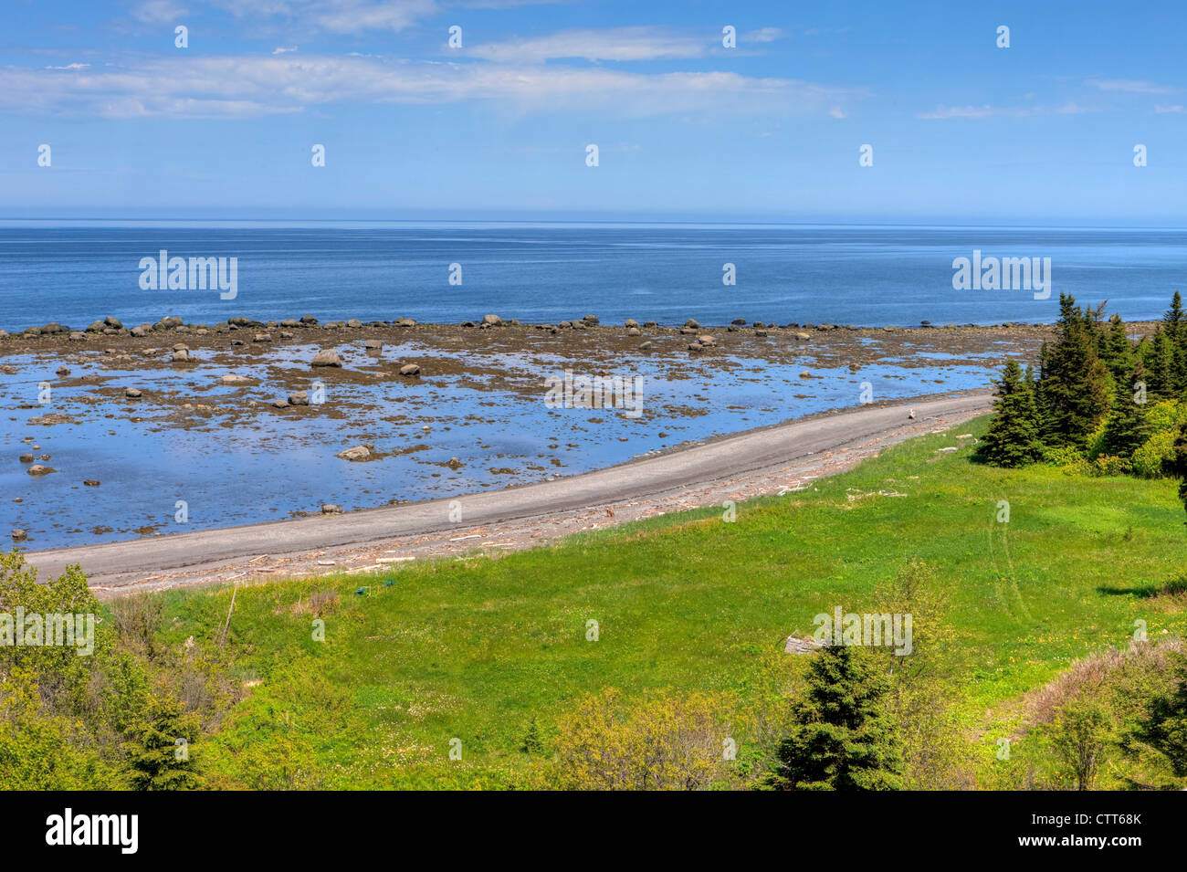 Northshore di Gaspe nei pressi del Grande Vallee, Gaspe, Quebec, Canada Foto Stock