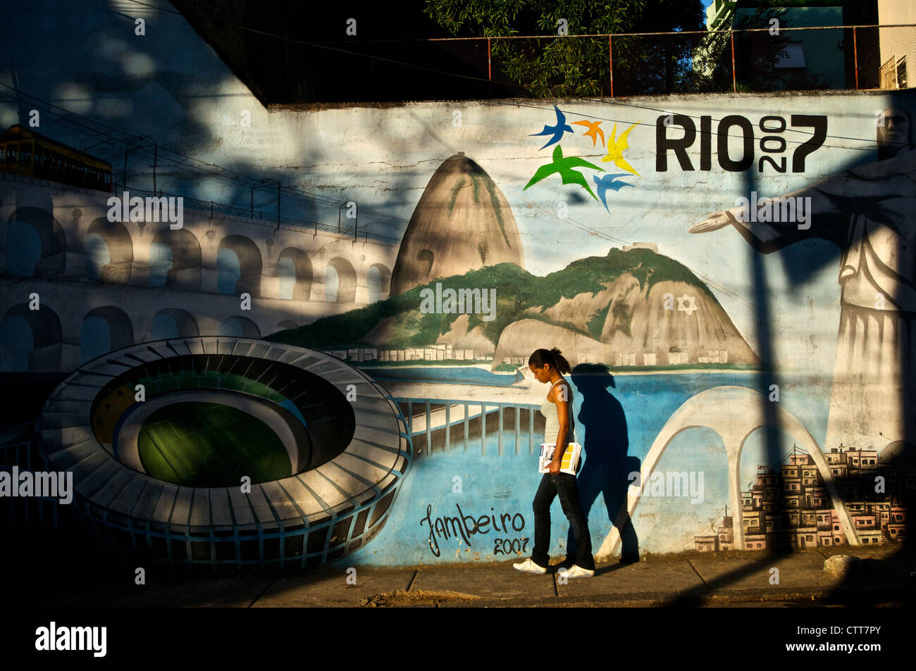 Arte di strada di Rio de Janeiro, Brasile. Foto Stock