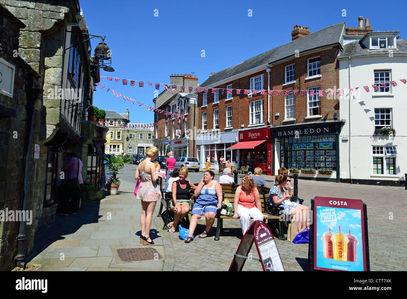 High Street, Shaftesbury, Dorset, England, Regno Unito Foto Stock