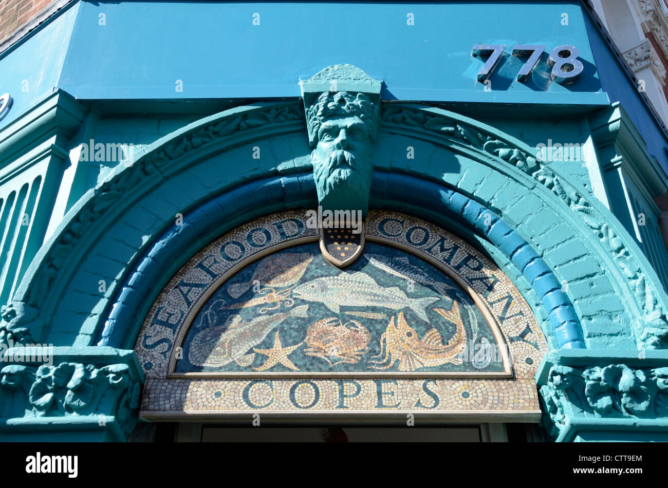 Il Copes Seafood Company pescivendoli, Fulham, Londra, Regno Unito Foto Stock
