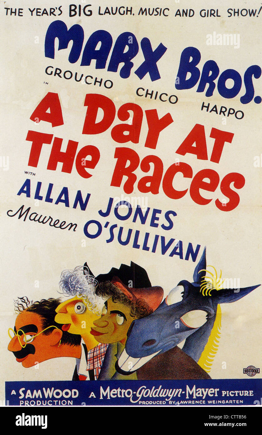 Una giornata di gare Poster per 1937 MGM film con i fratelli Marx Foto Stock