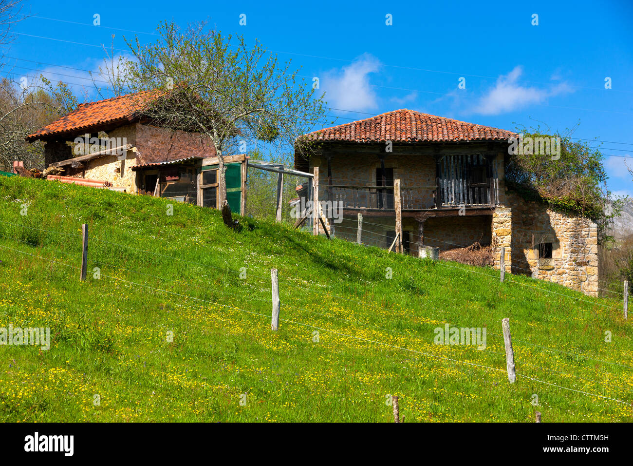 Corao Village, Asturias, Spagna Foto Stock