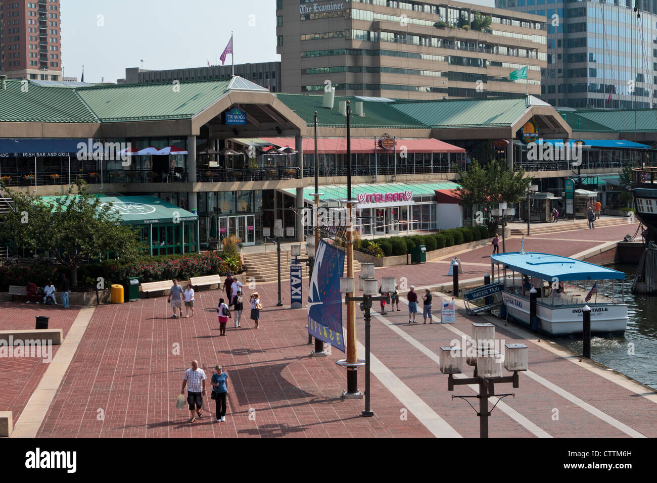 Il Maryland Baltimore Inner Harbor negozi e ristoranti Foto Stock
