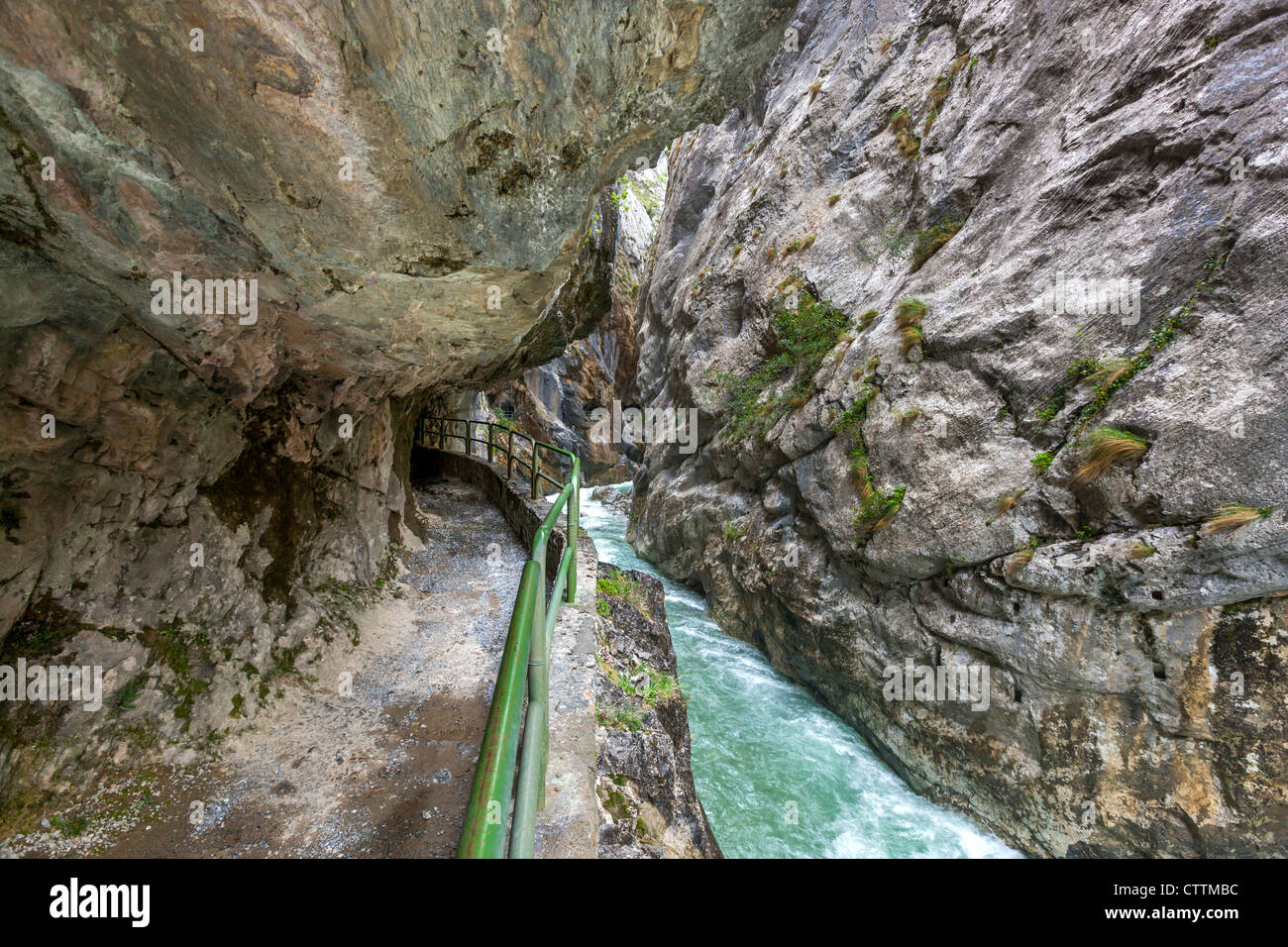 Gola di Cares (Garganta del Cares) sentiero, Parco Nazionale Picos de Europa, Castilla y Leon, Spagna, Europa Foto Stock