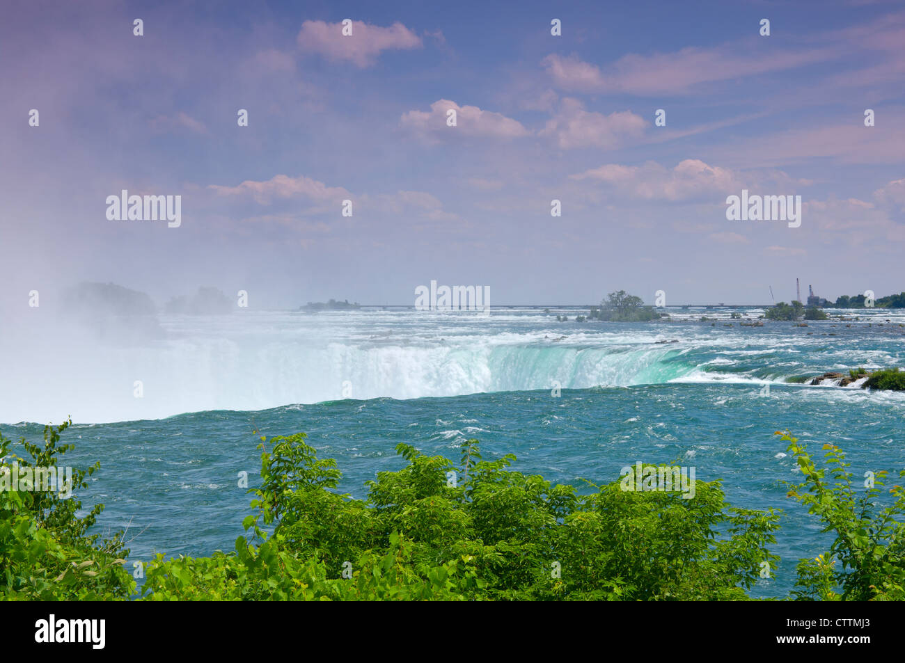 Fiume Niagara rapids al capo di Horsehoe cade in Niagara Falls Canada Foto Stock