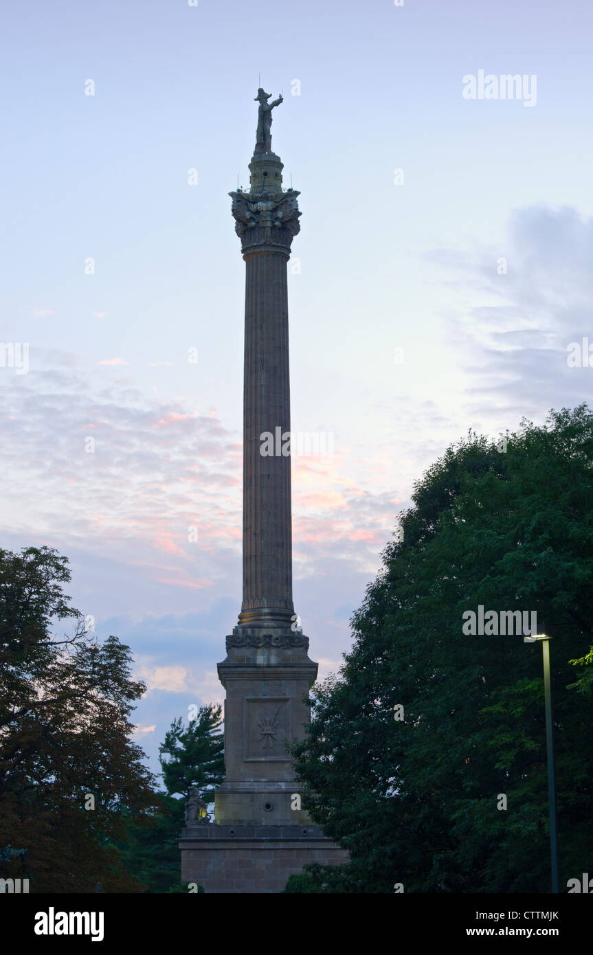 Monumento a maggiore generale Isaac Brock che commemora la Battaglia di Queenston Heights durante la guerra di 1812 in Ontario Canada Foto Stock