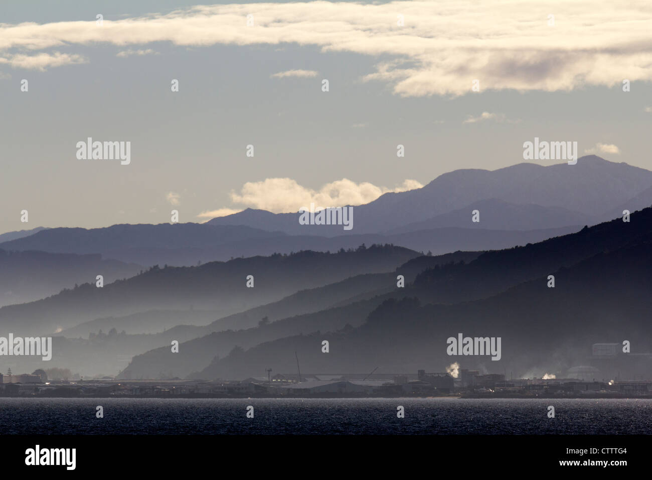 Area industriale del porto di Wellington, Nuova Zelanda Foto Stock
