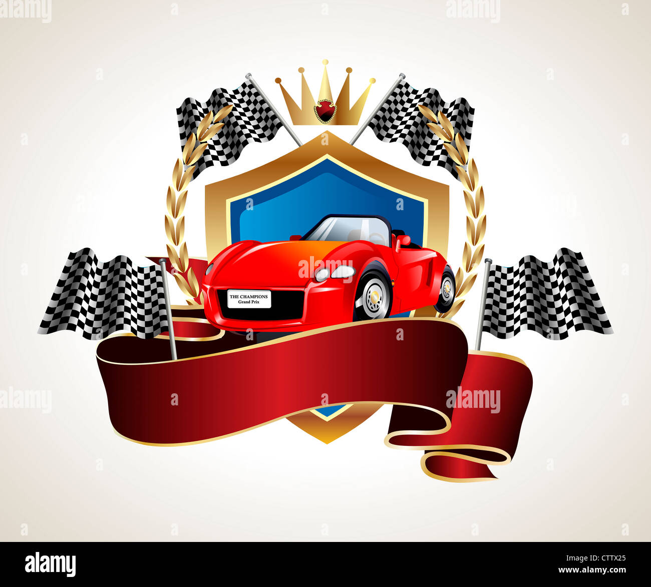 Emblema car racing championship Foto Stock
